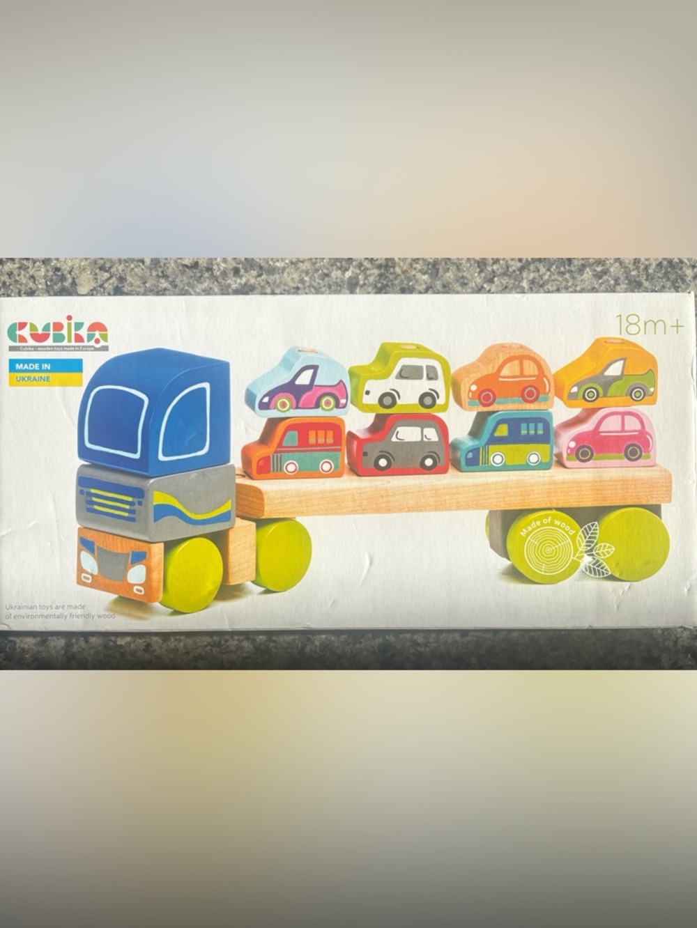 Wooden Car Transporter Toy Set - Multicolor